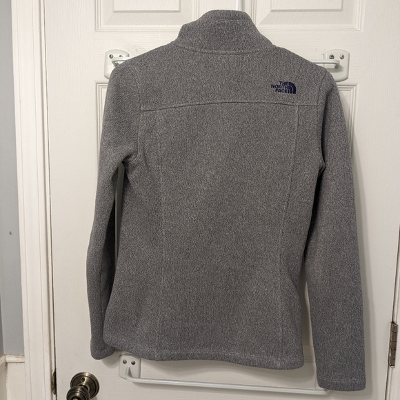 The North Face Crescent Sunset Full Zip Sweatshirt in Grey w/ Navy Logo Size S - Picture 4 of 6